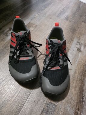 Inov-8 Trailfly Trail Shoes - Black & Gray with Red Accents